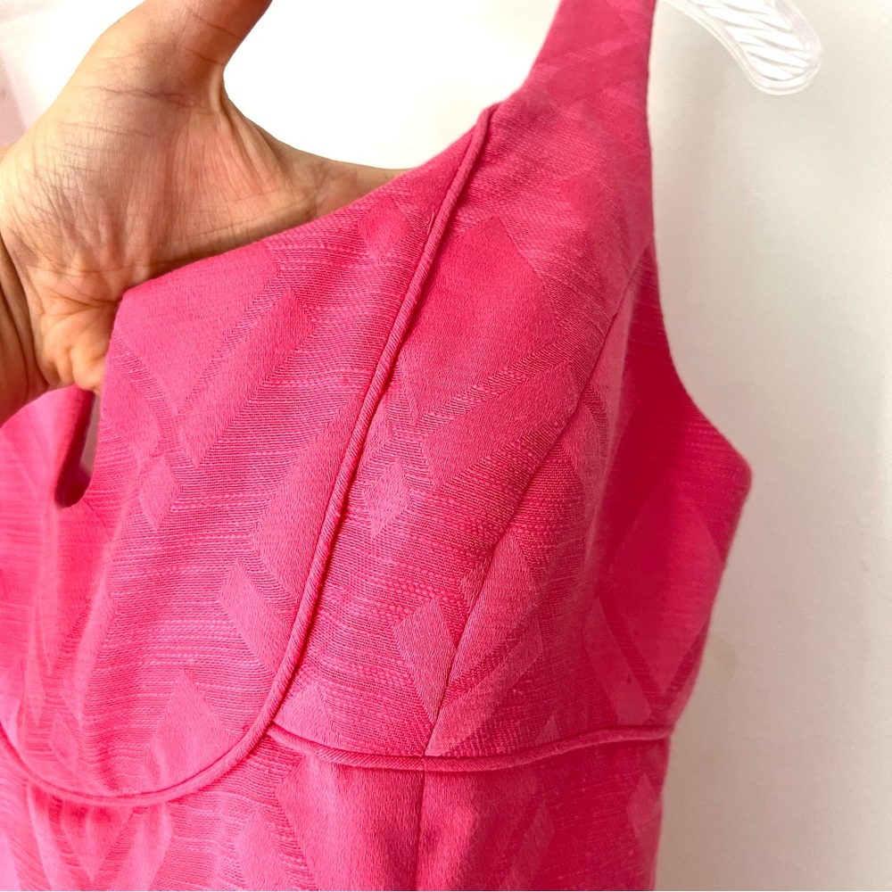 🆕 Milly of New York Pink Knee Length Mini Dress Size 4 NWT - Picture 2 of 10